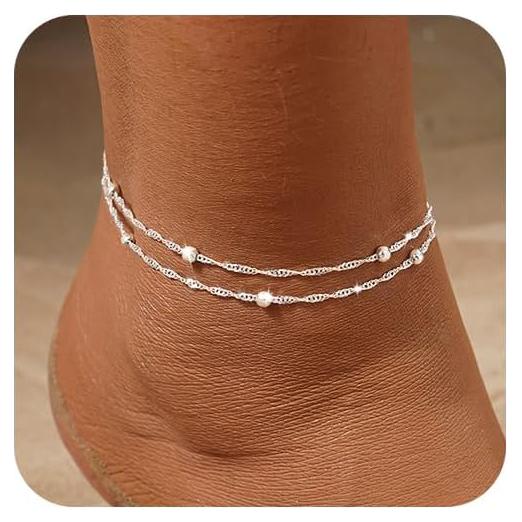Pulsera de Tobillo LEXODY Plata Esterlina Ajustable 21 cm
