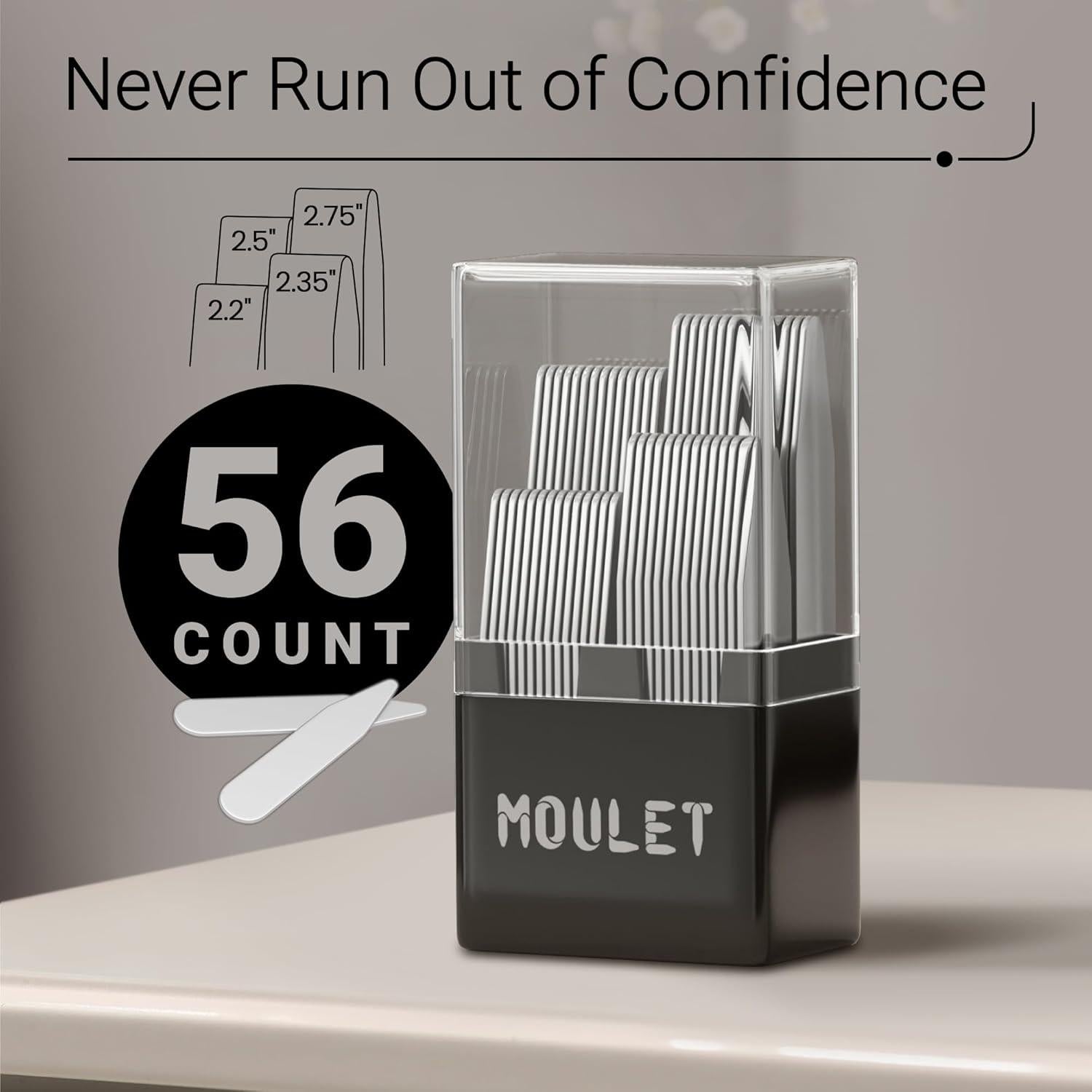 Set de 56 Huesos de Collar de Metal para Camisas - Acero Inoxidable