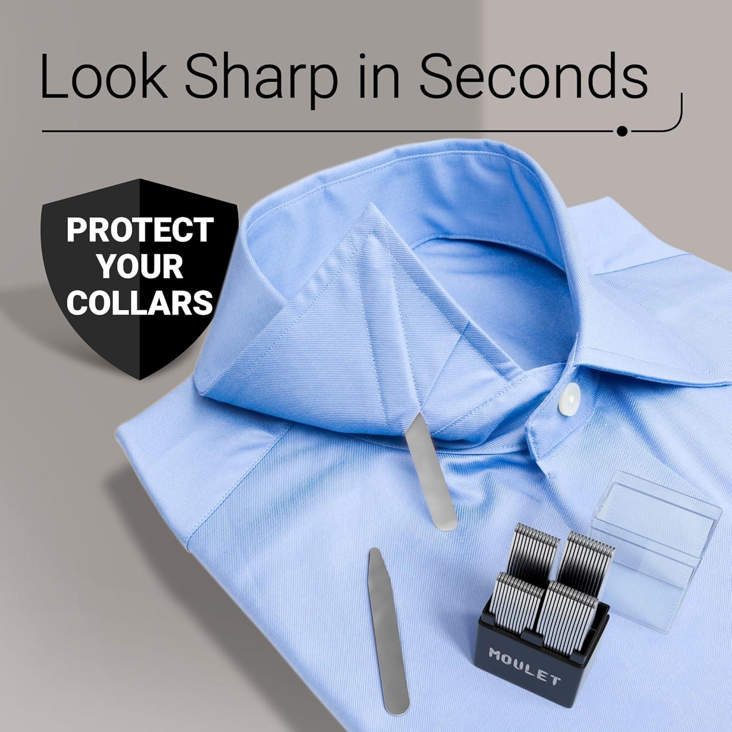 Set de 56 Huesos de Collar de Metal para Camisas - Acero Inoxidable