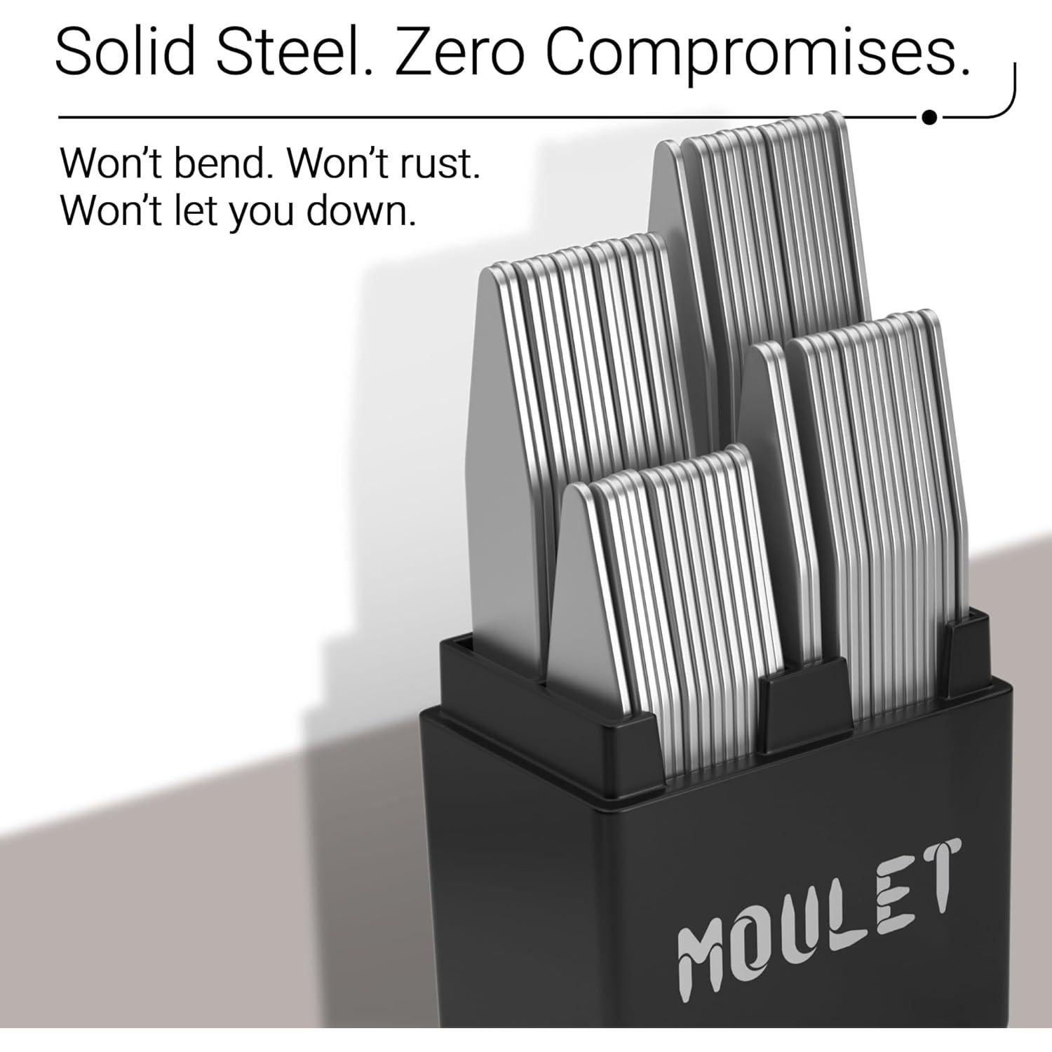 Set de 56 Huesos de Collar de Metal para Camisas - Acero Inoxidable