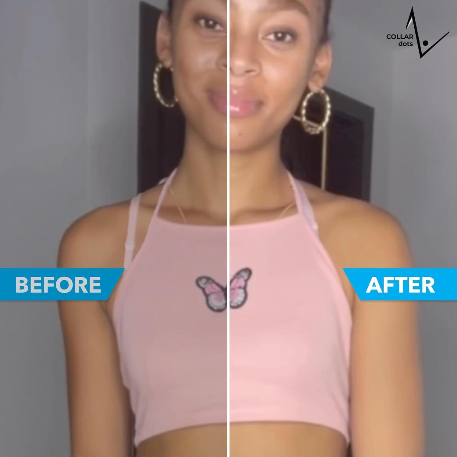 Collar Dots Sujetadores de Cuello para Camisas Hombres 48 Piezas