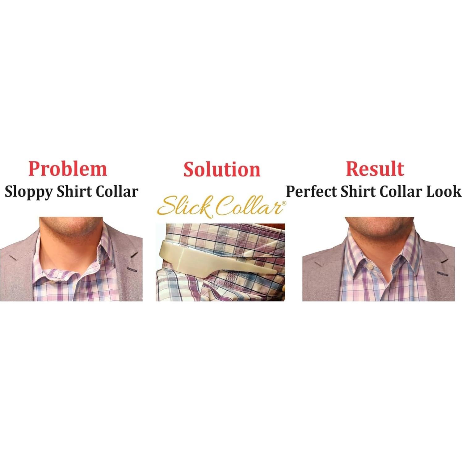 Soporte para Cuellos de Camisa Slick Collar con 3 Tamaños y 10 Varillas