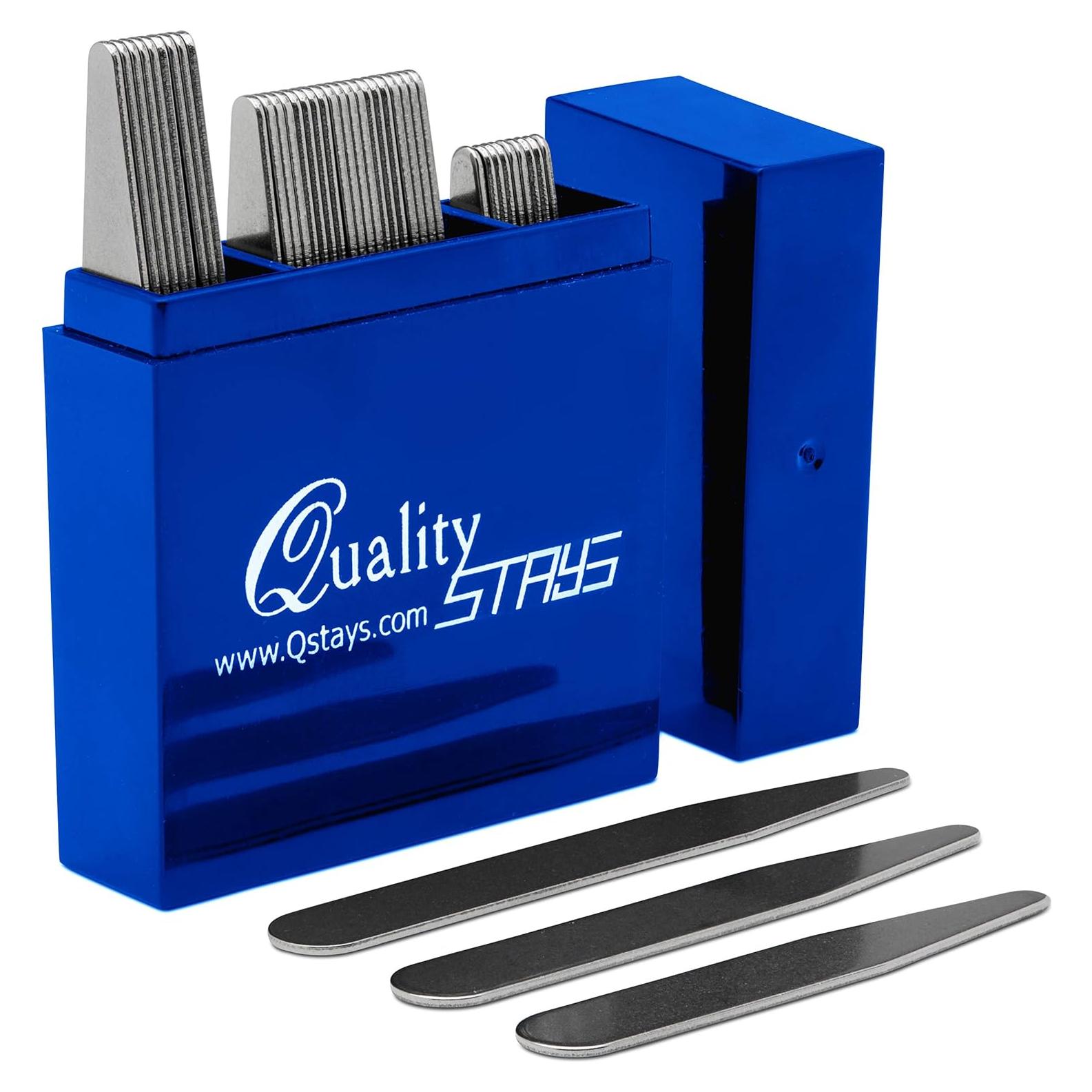 Quality Stays 40 Varillas de Cuello de Metal para Hombre - 3 Tamaños