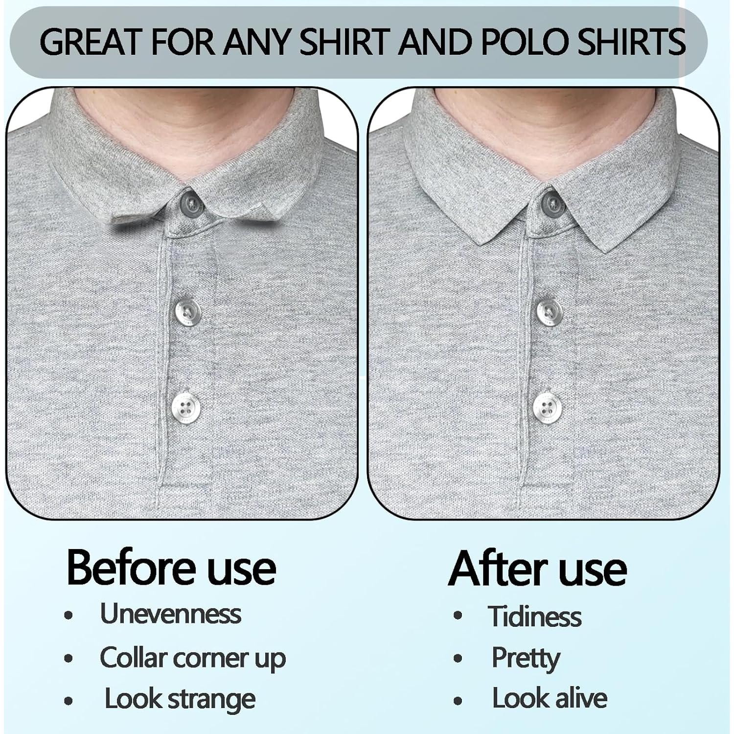 120 Sujetadores de Cuello de Polo SNNSHUN - Antiarrugas PVC