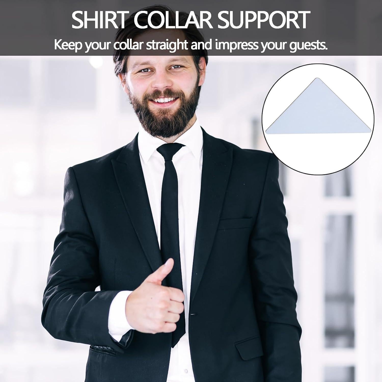 120 Sujetadores de Cuello de Polo SNNSHUN - Antiarrugas PVC