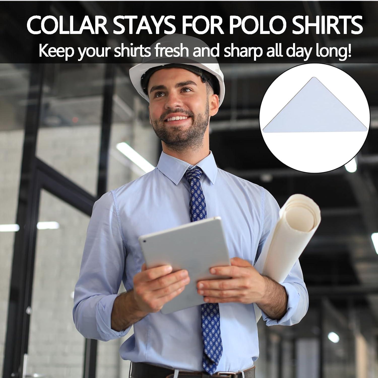 120 Sujetadores de Cuello de Polo SNNSHUN - Antiarrugas PVC