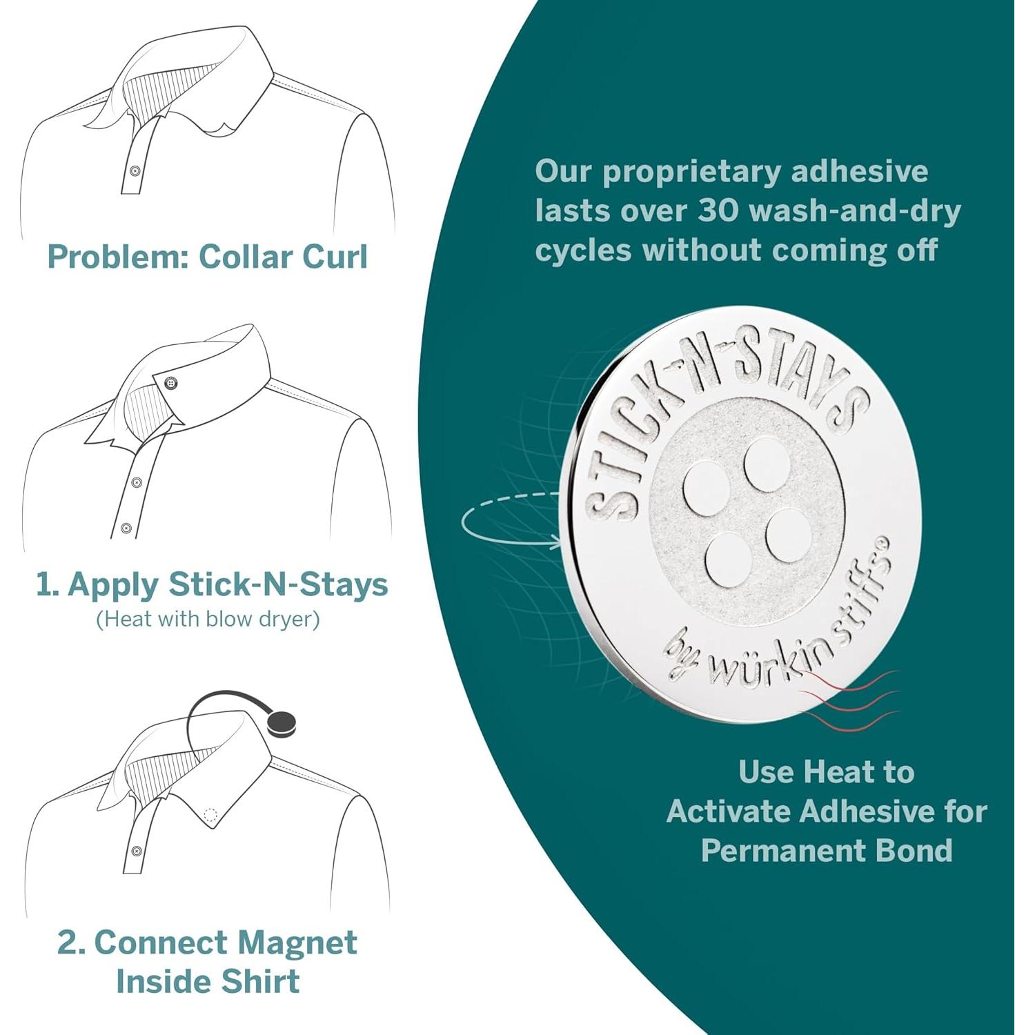 Soportes Magnéticos para Cuellos Wurkin Stiffs - 10 Adhesivos