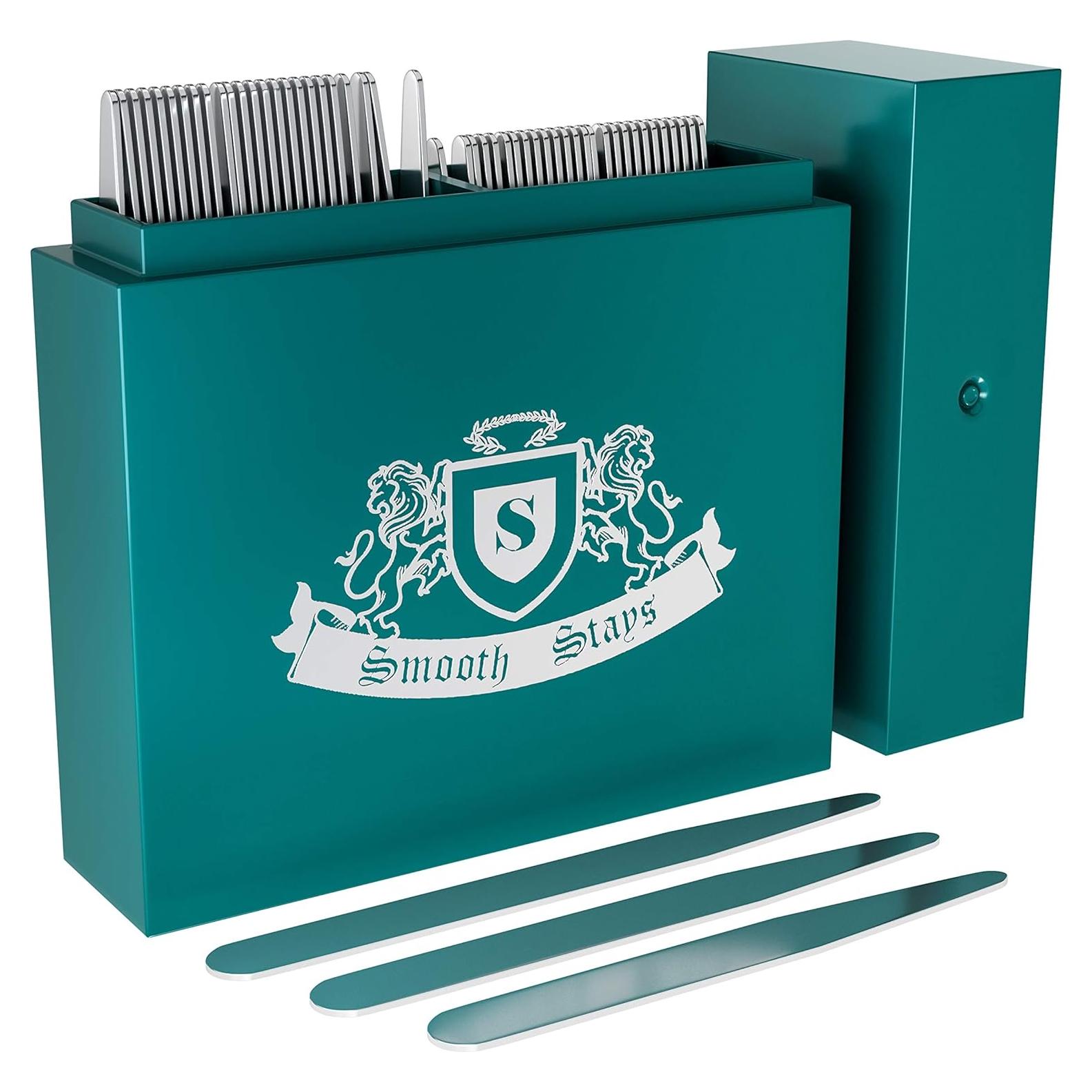 50 Varillas de Cuello de Acero Inoxidable para Hombres - 2 Tamaños