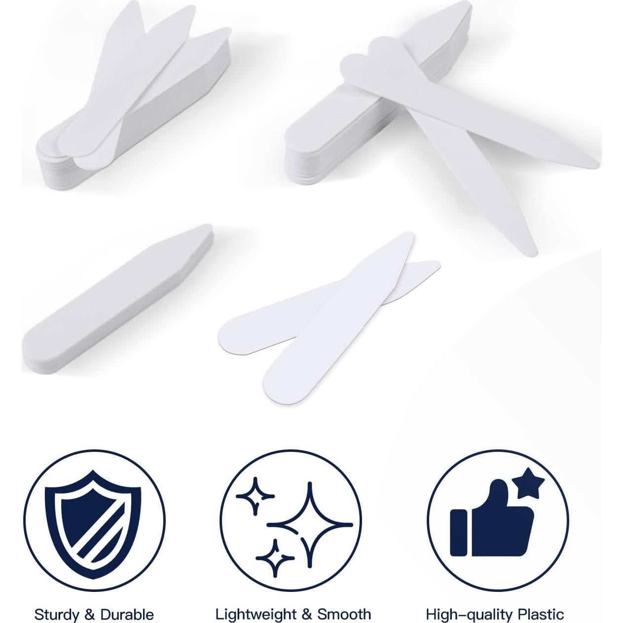 Inserciones de Cuello de Camisa Vivinin - 112 Piezas, 4 Tamaños