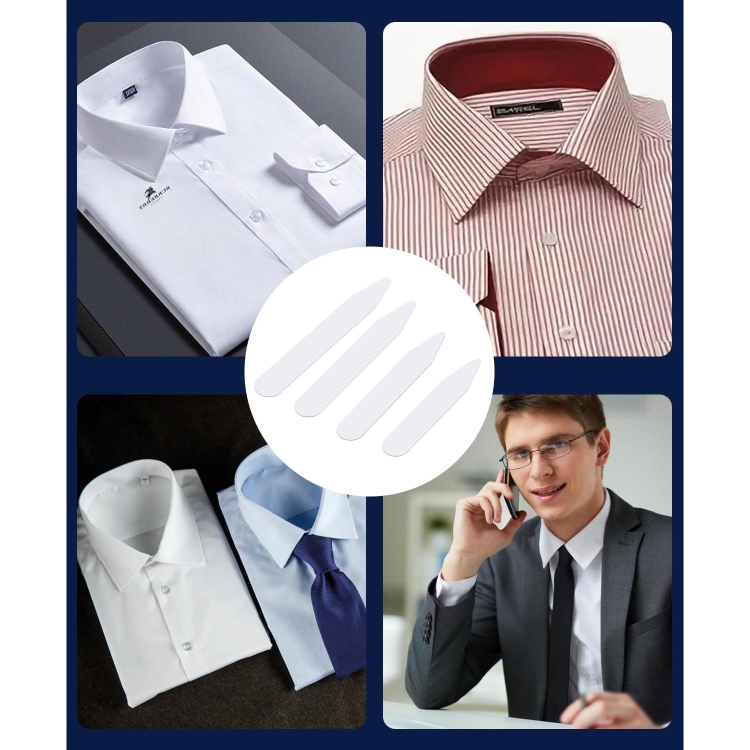 Inserciones de Cuello de Camisa Vivinin - 112 Piezas, 4 Tamaños