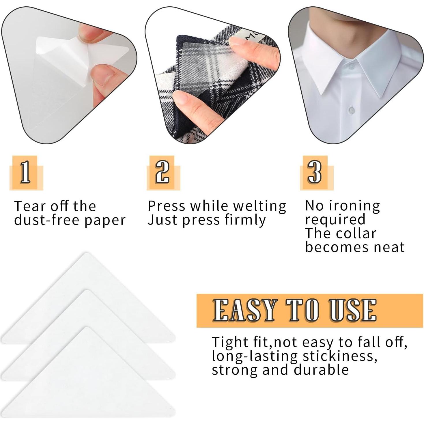 100 Soportes de Cuello Adhesivos para Camisas de Hombre Abeillo