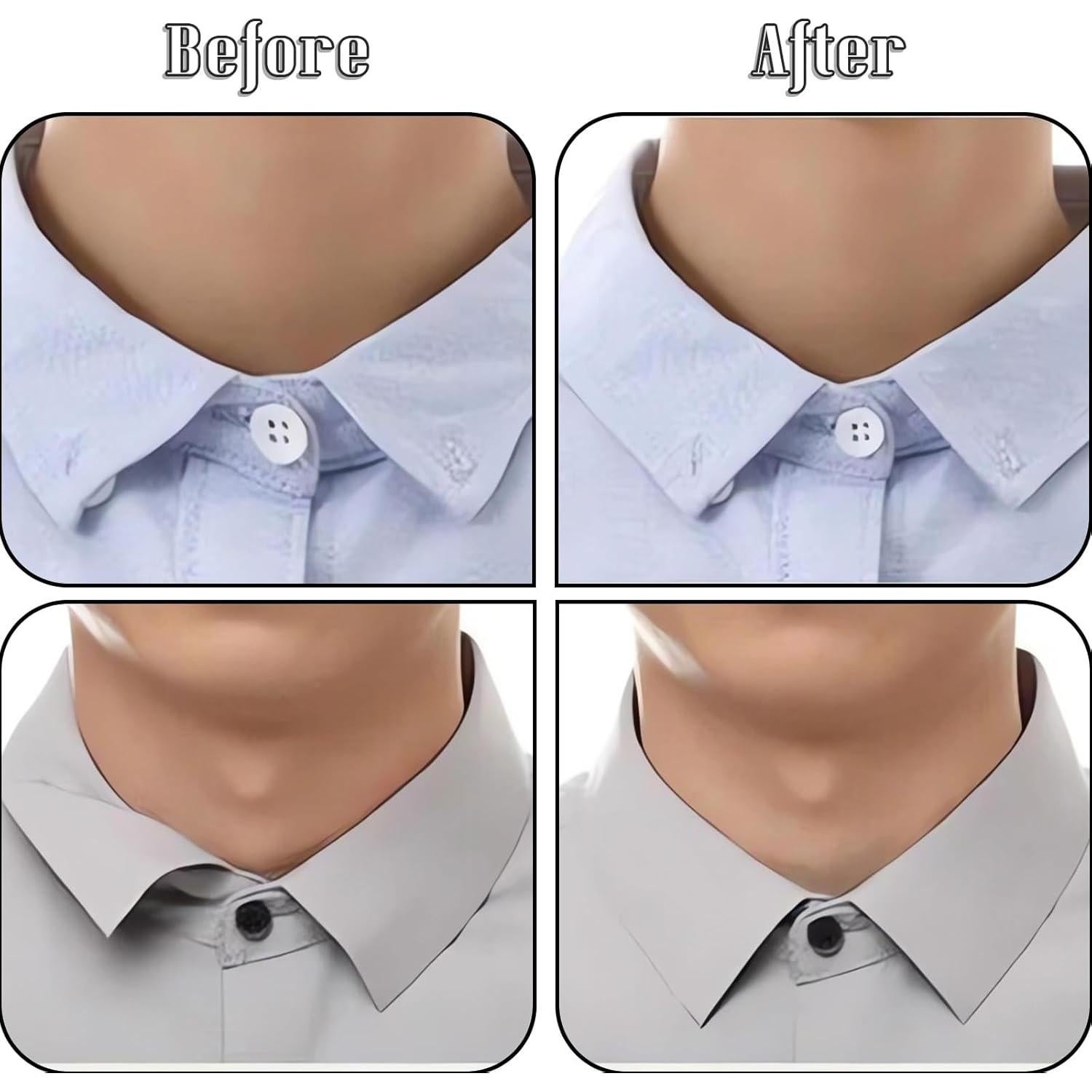 100 Soportes de Cuello Adhesivos para Camisas de Hombre Abeillo
