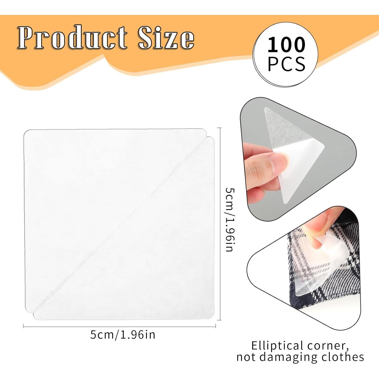 100 Soportes de Cuello Adhesivos para Camisas de Hombre Abeillo