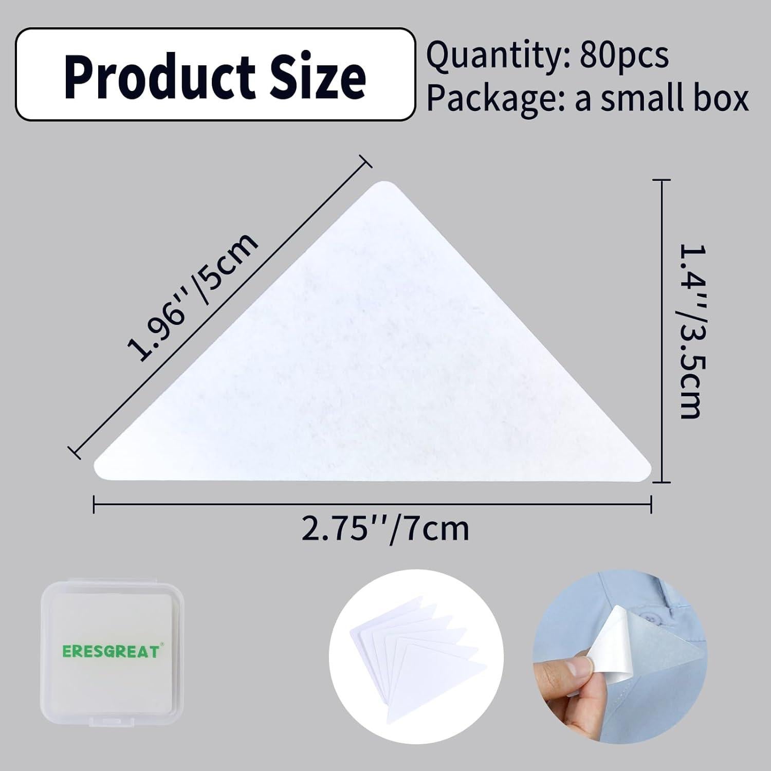 80 Soportes de Cuello Transparentes ERESGREAT para Camisas