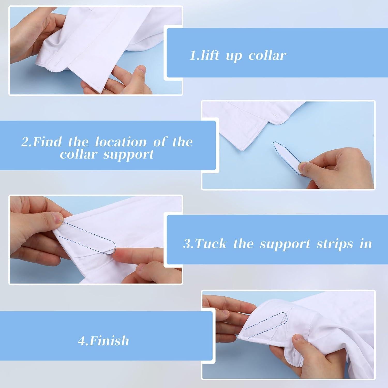 90 Soportes de Cuello de Plástico para Camisas de Vestir ZEYIYER