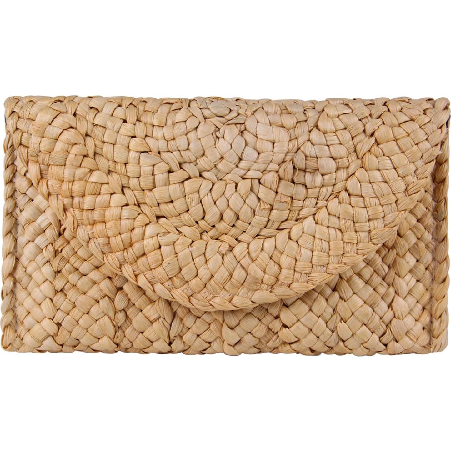 Bolso de mano de paja Freie Liebe 27x16 cm Beige