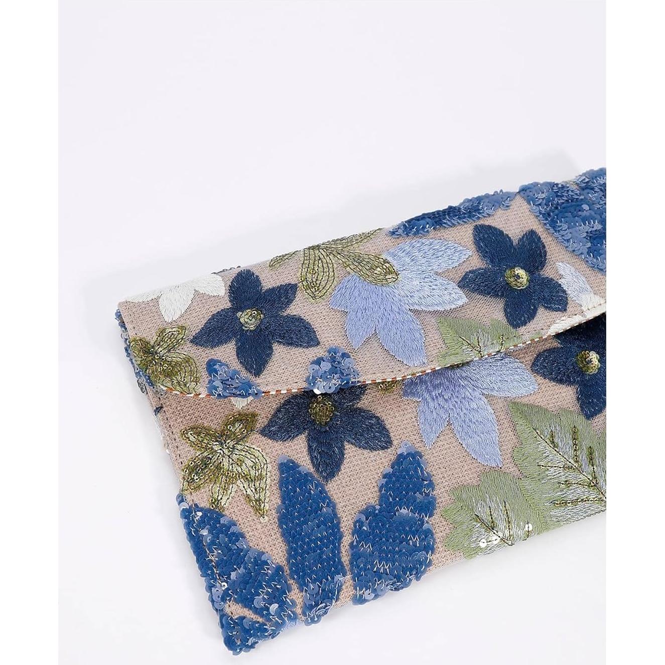 Bolso de Mano Verdusa Floral con Lentejuelas Talla Única