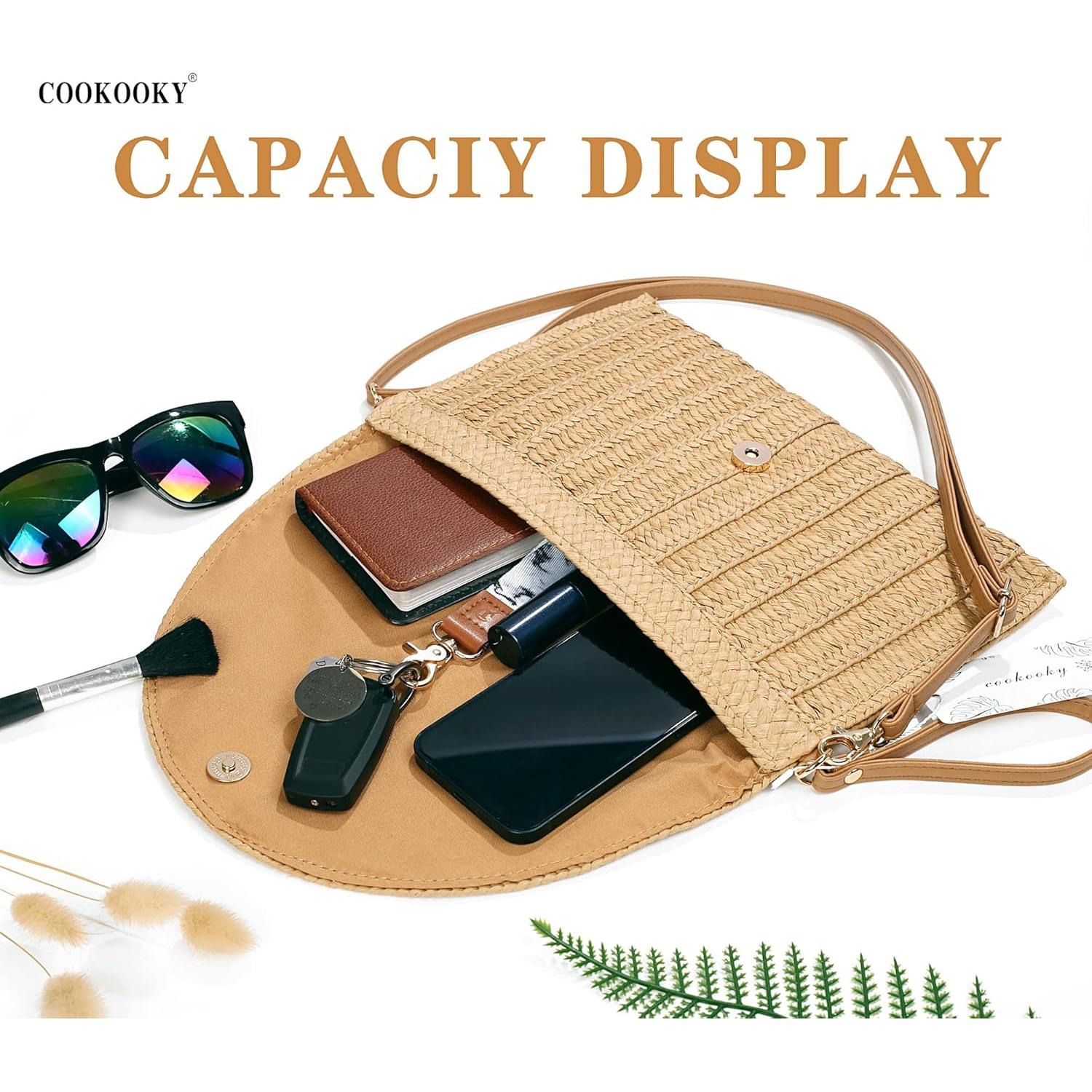 Bolso de Paja Clutch COOKOOKY para Mujeres - Verano Playa