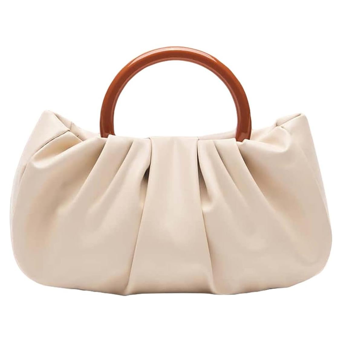 Bolso de mano pequeño plisado para mujer Verdusa - Beige