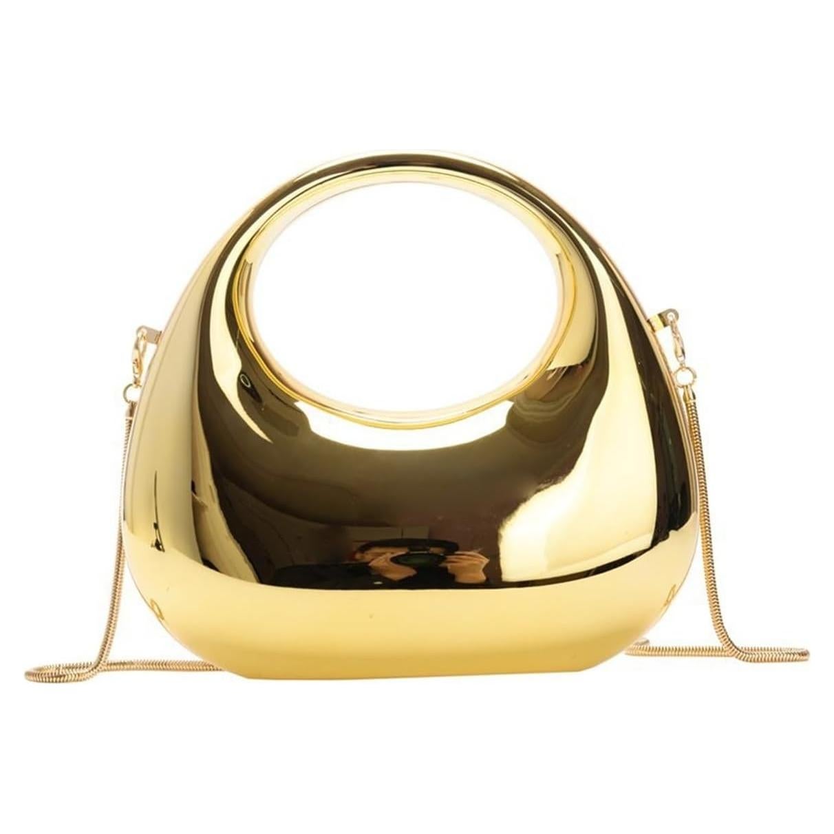 Bolso Clutch de Acrílico GSYPS Oro 21x8x21 cm para Mujer