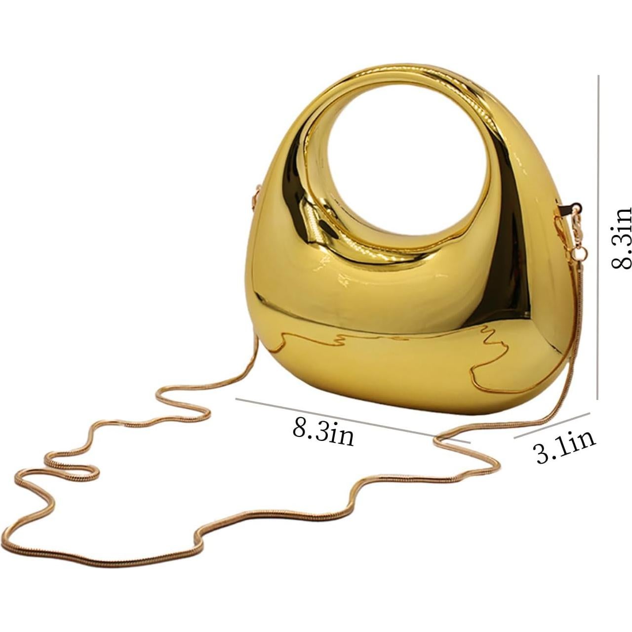 Bolso Clutch de Acrílico GSYPS Oro 21x8x21 cm para Mujer