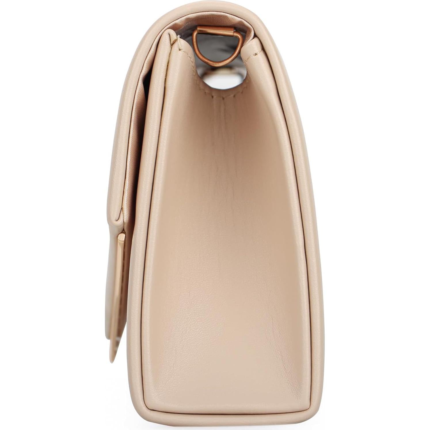 Bolso Clutch de Noche Venoline de Cuero Vegano Nude 22x11x5 cm