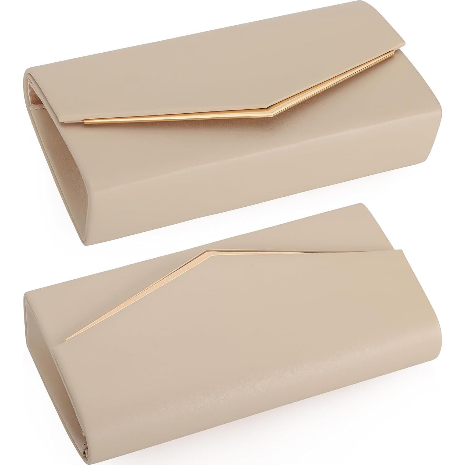 Bolso Clutch de Noche Venoline de Cuero Vegano Nude 22x11x5 cm