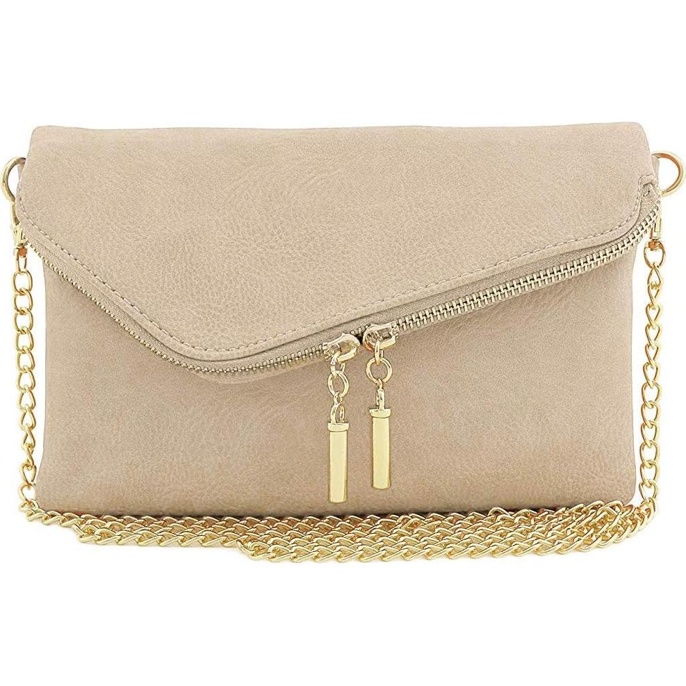 Bolso de mano FashionPuzzle Nude con cadena 23x15 cm