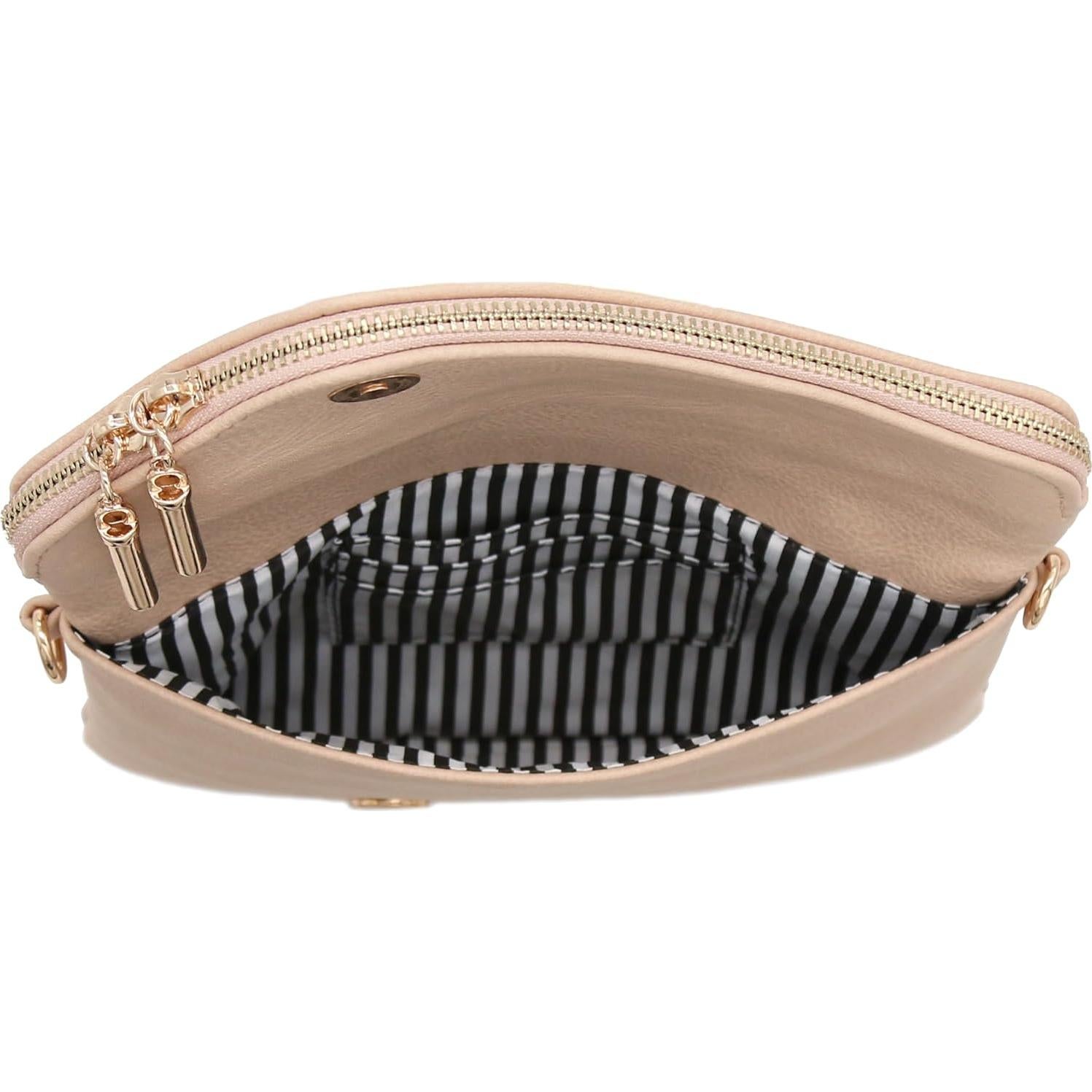 Bolso de mano FashionPuzzle Nude con cadena 23x15 cm