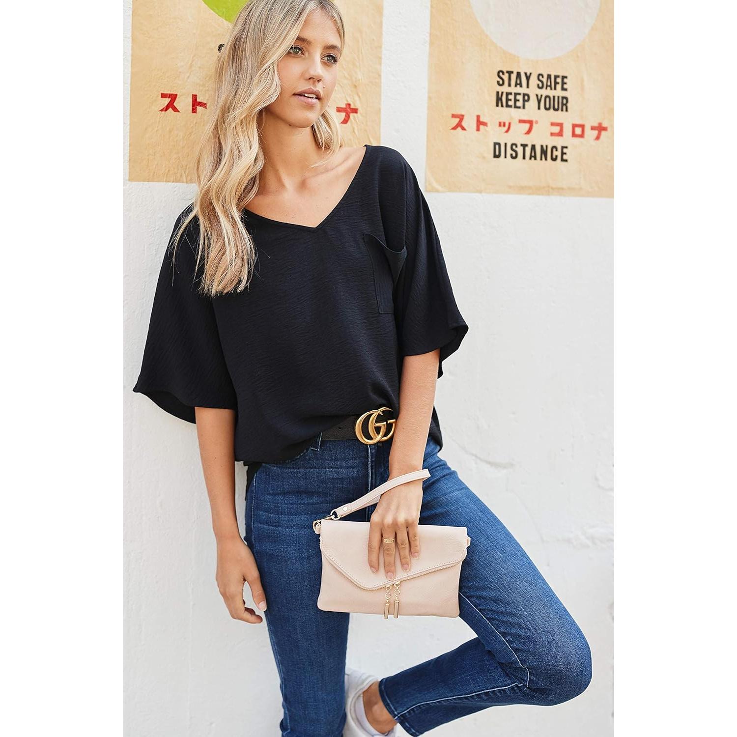 Bolso de mano FashionPuzzle Nude con cadena 23x15 cm