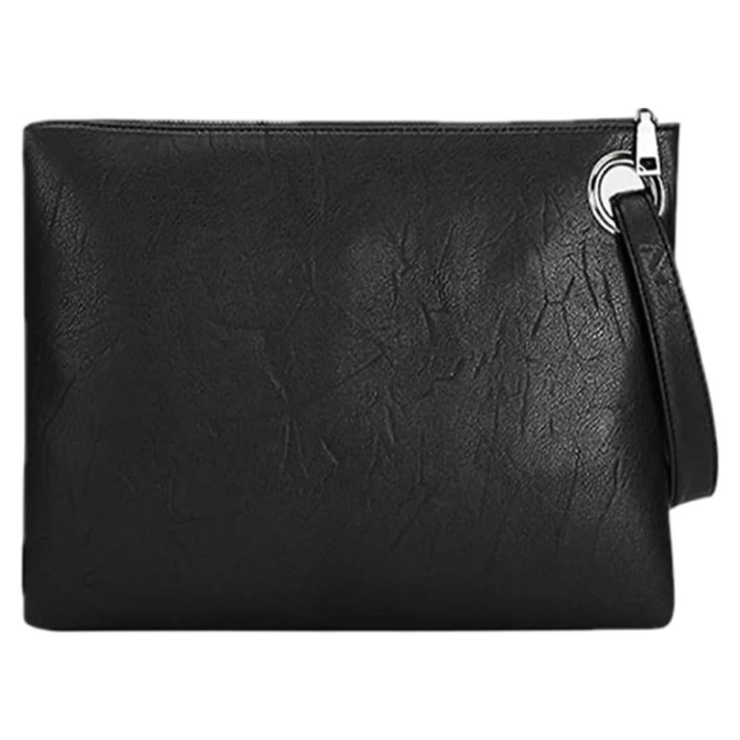 Cartera Clutch de Noche DIHKLCIO Negra con Correa de Muñeca