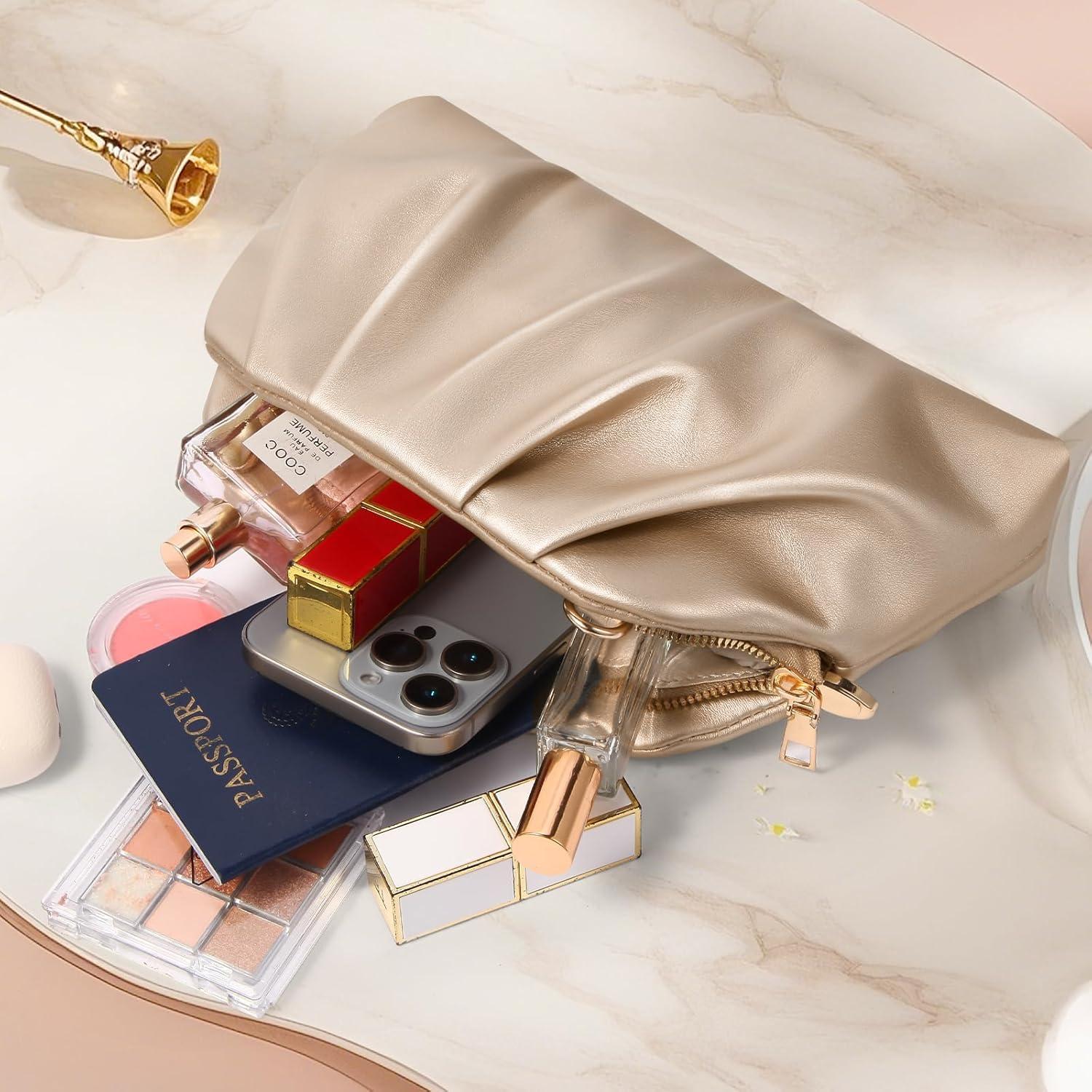 Bolso de mano lovyoCoCo oro champán, clutch elegante 22.8x12.7cm