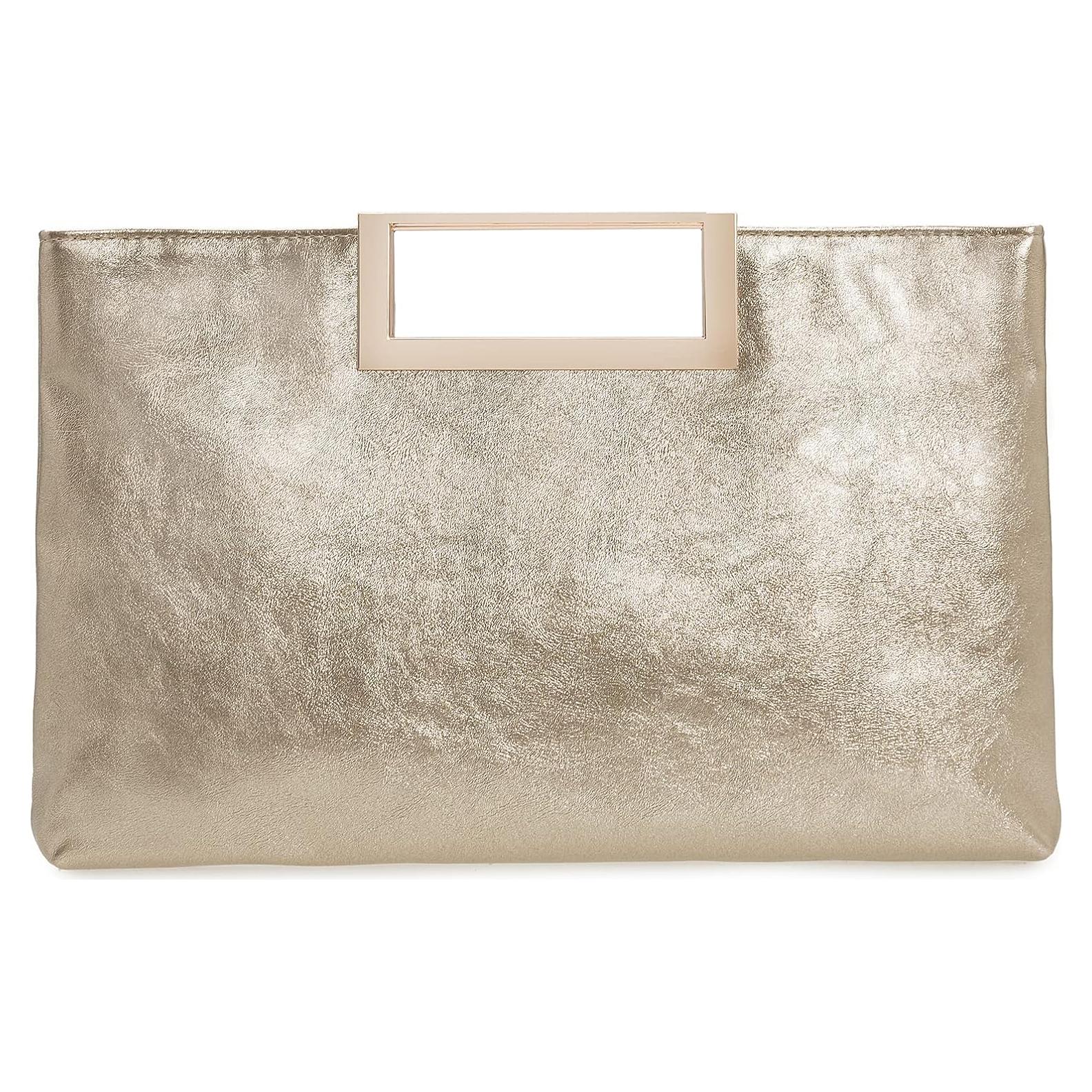 Bolso de Mano Convertible de Cuero Vegano Charming Tailor Dorado