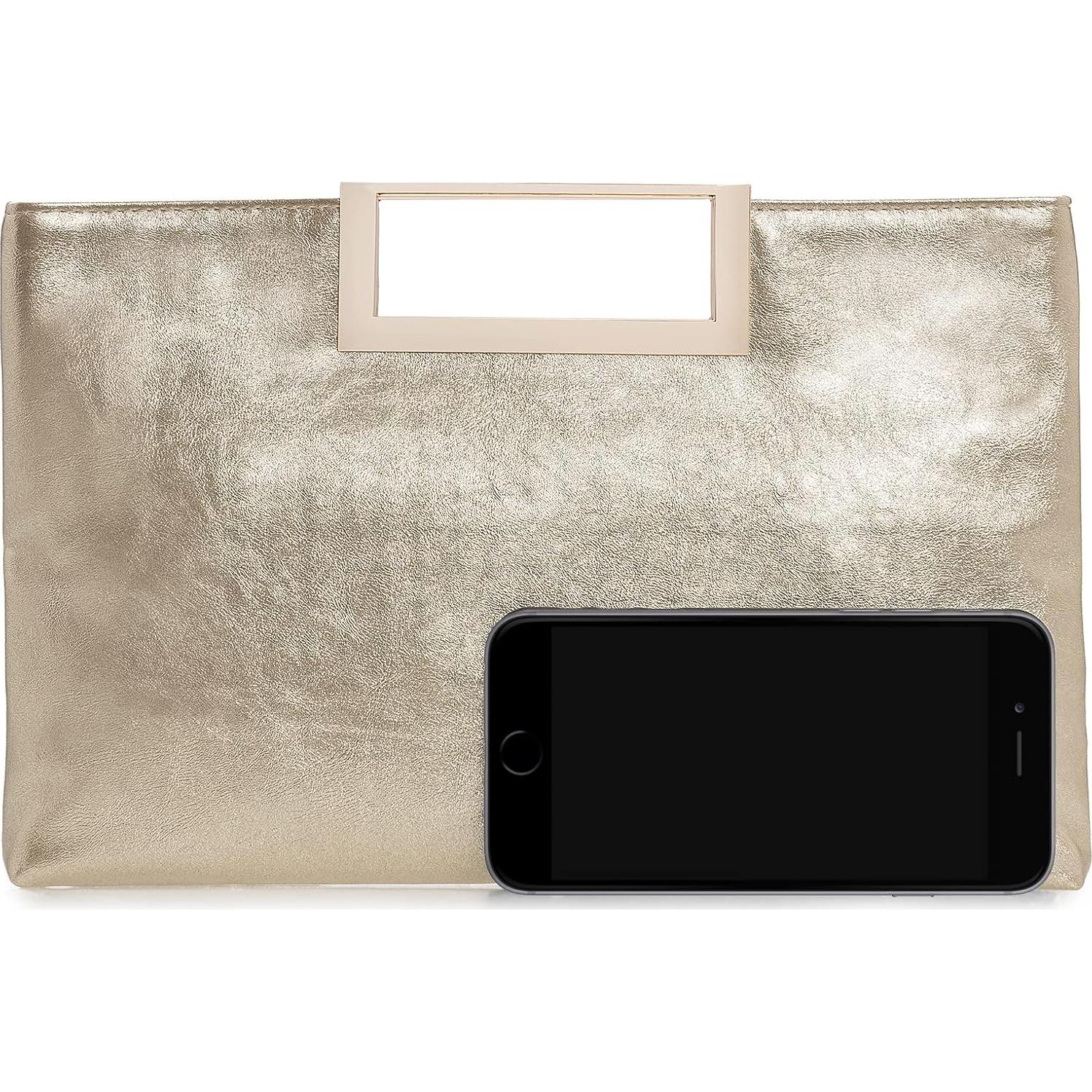 Bolso de Mano Convertible de Cuero Vegano Charming Tailor Dorado