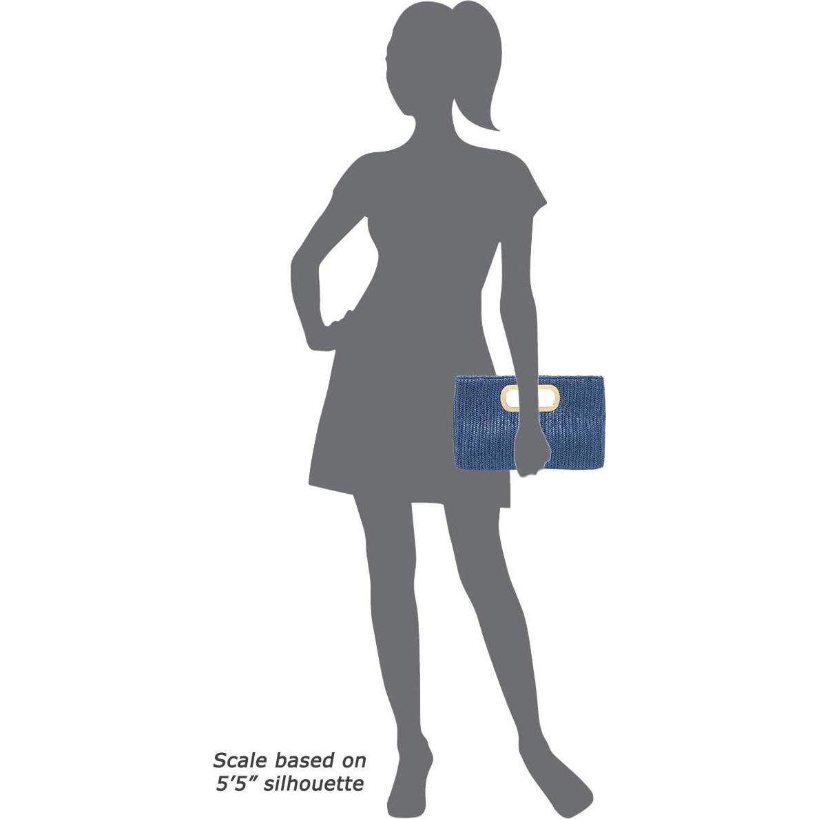 Clutch de Paja Marino con Asa Desmontable y Cadena