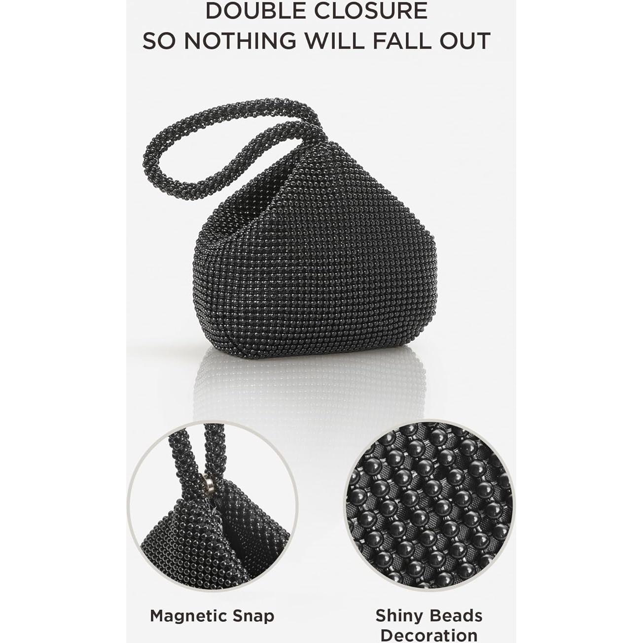 Bolso de Noche Vintage BABEYOND con Perlas para Mujeres