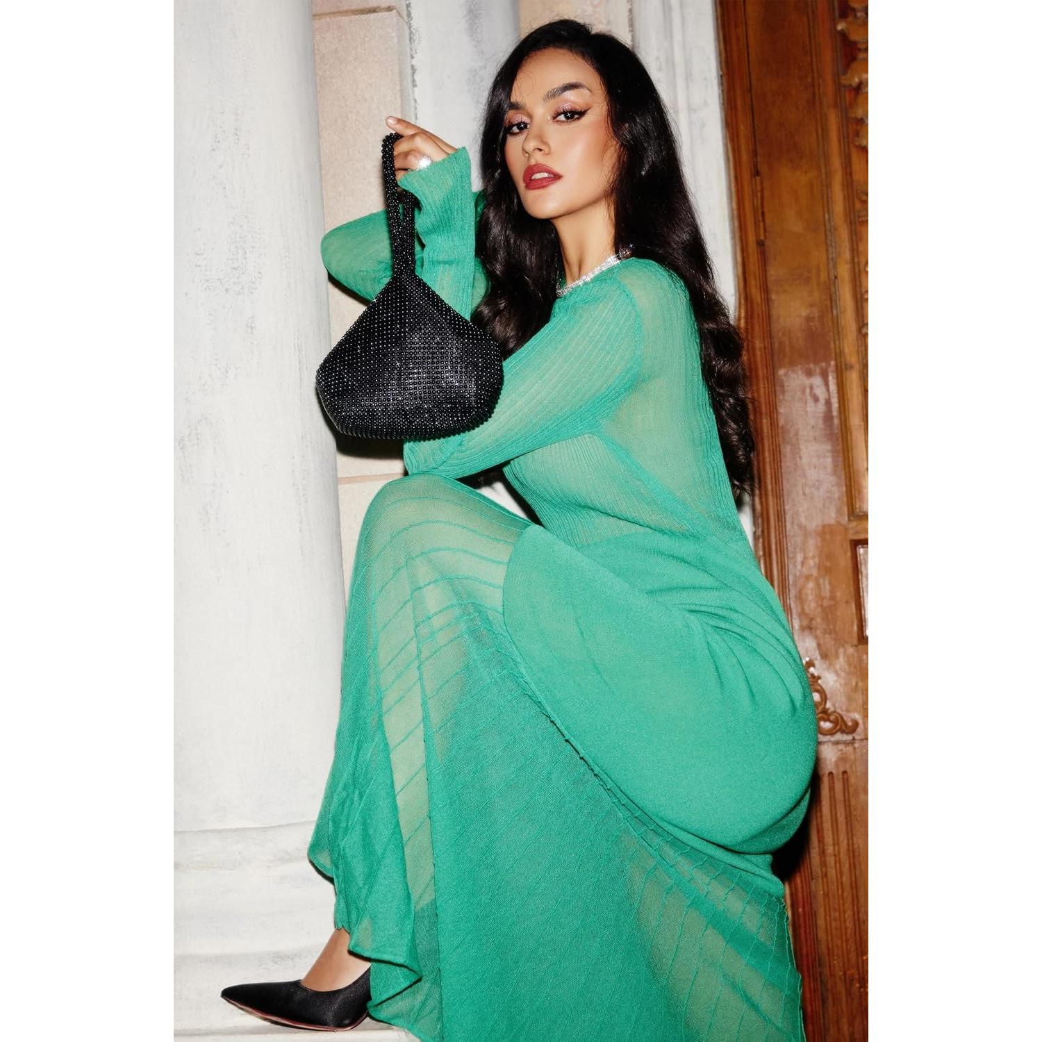 Bolso de Noche Vintage BABEYOND con Perlas para Mujeres