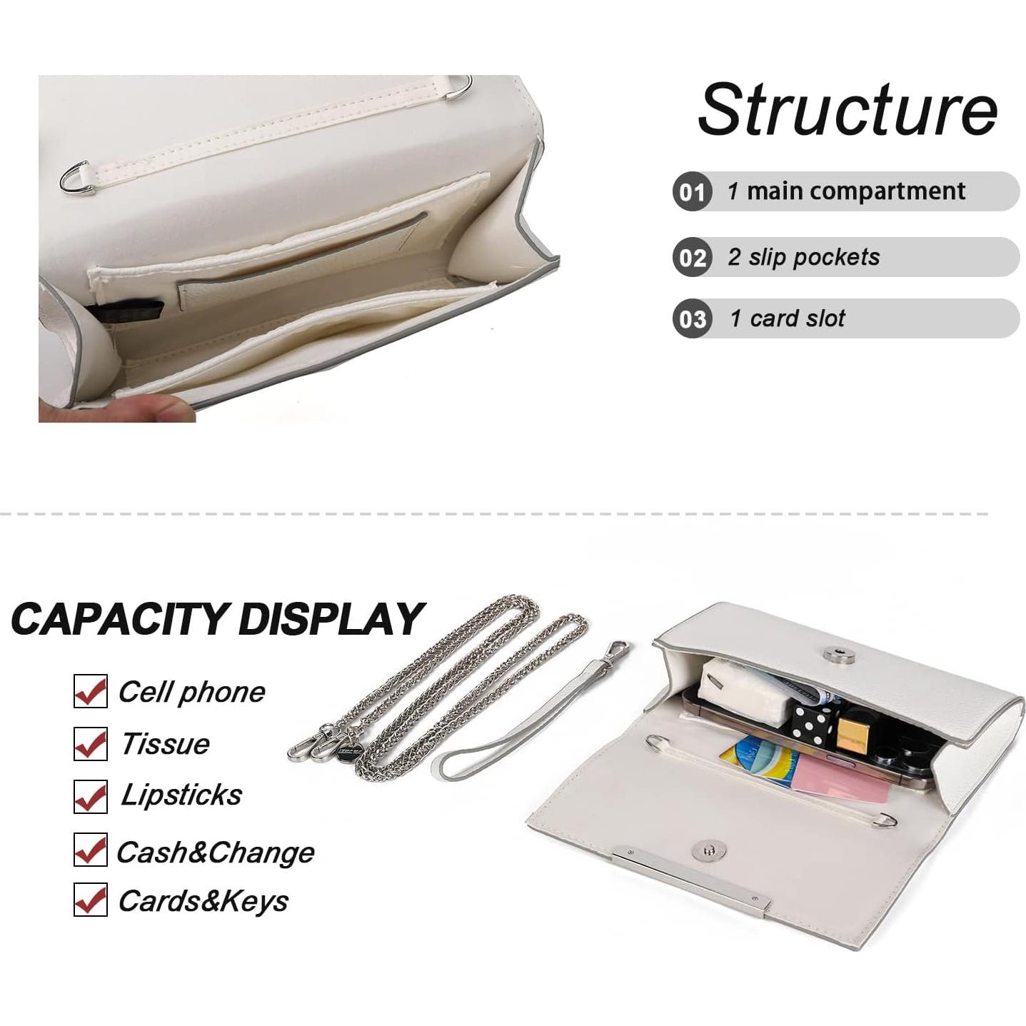 Bolso de Mano Blanco AFKOMST para Mujeres - Elegante y Práctico