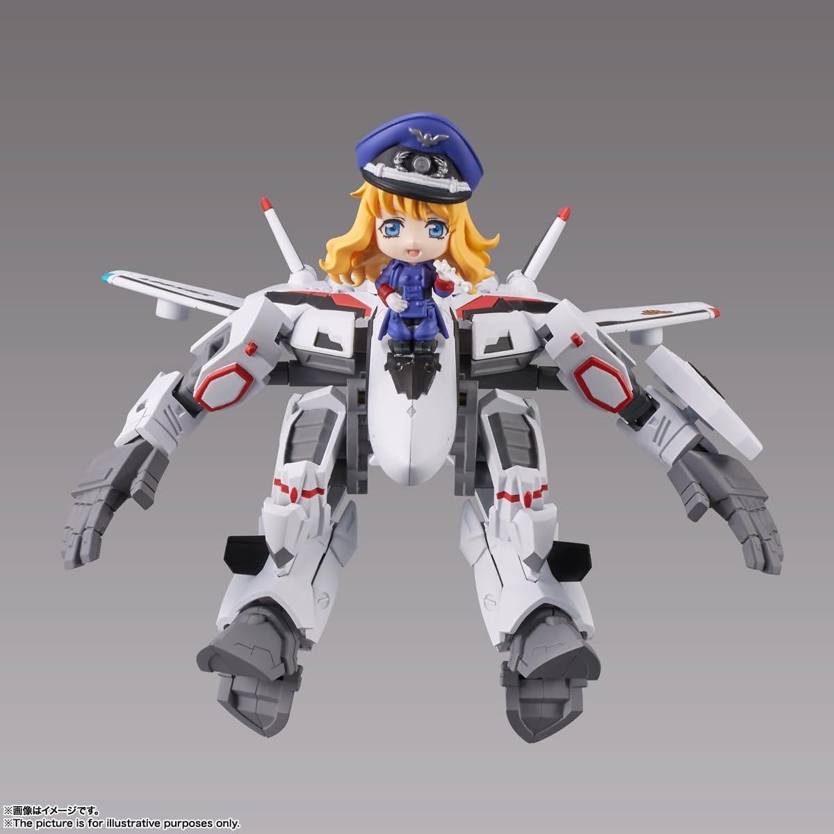 Figura Coleccionable Bandai Macross VF-25F con Sheryl