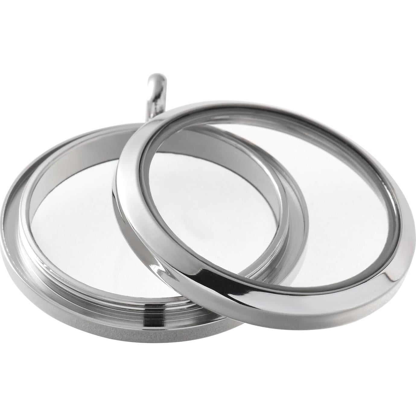 Colgante Locket de Vidrio y Acero Inoxidable FM FM42 30mm