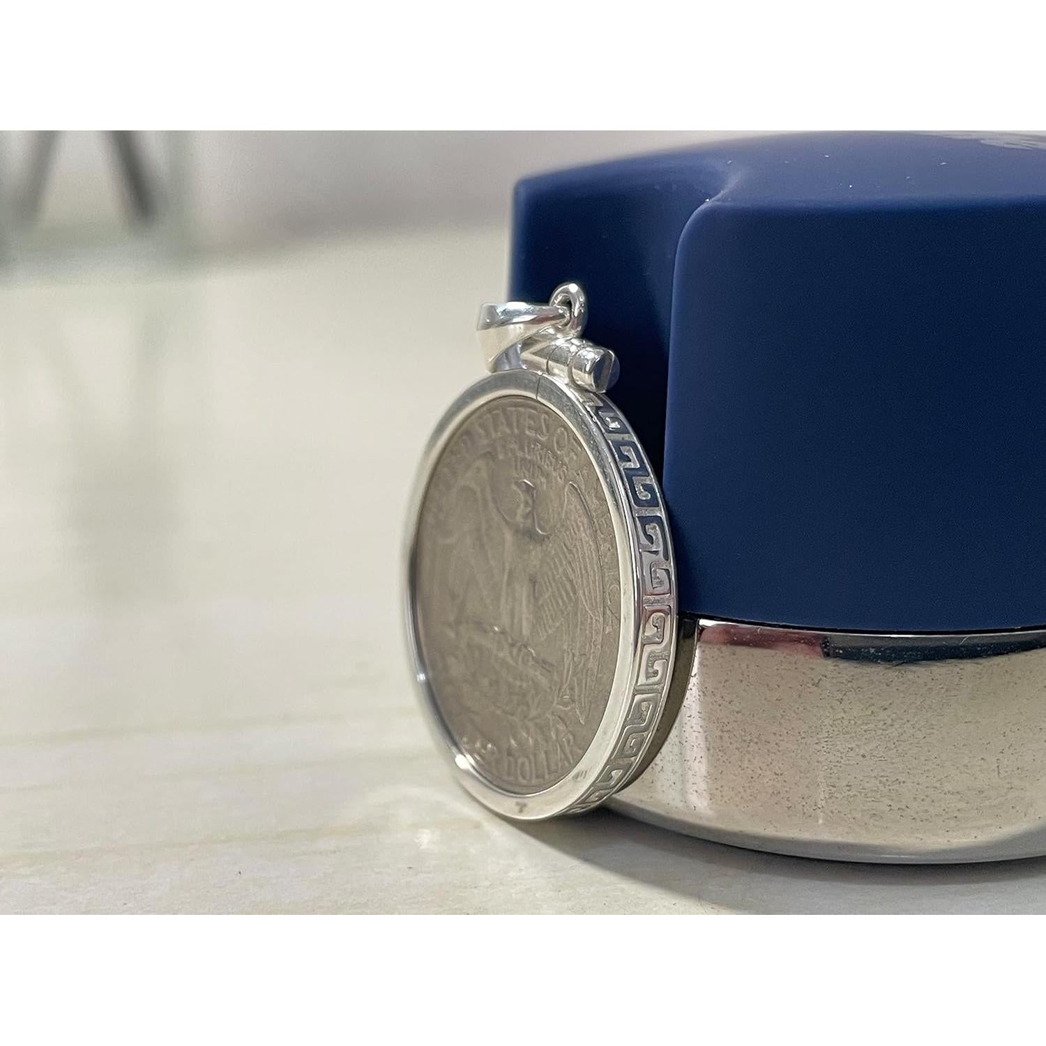 Bisel de Moneda de Plata Esterlina Geruibi 25 Centavos 24.26mm