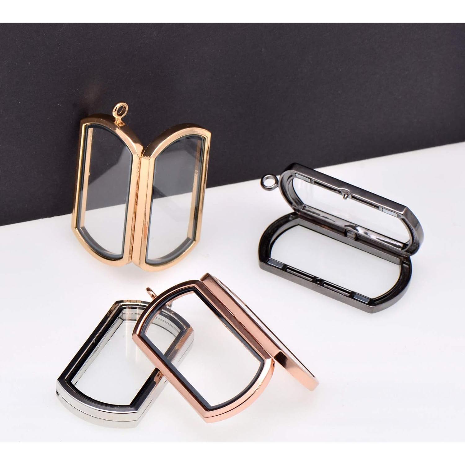 Collar Locket Rectangular Magnético JAYP Negro 43 cm