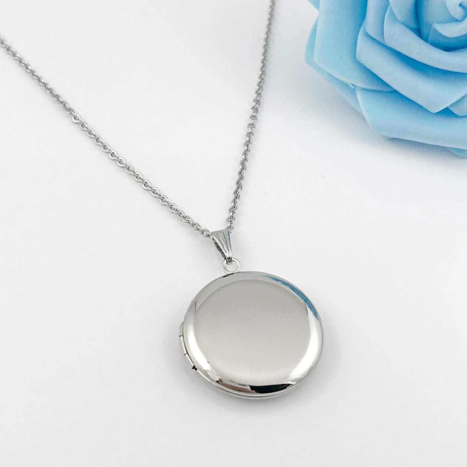 Collar medallón redondo YOUFENG acero inoxidable 49cm