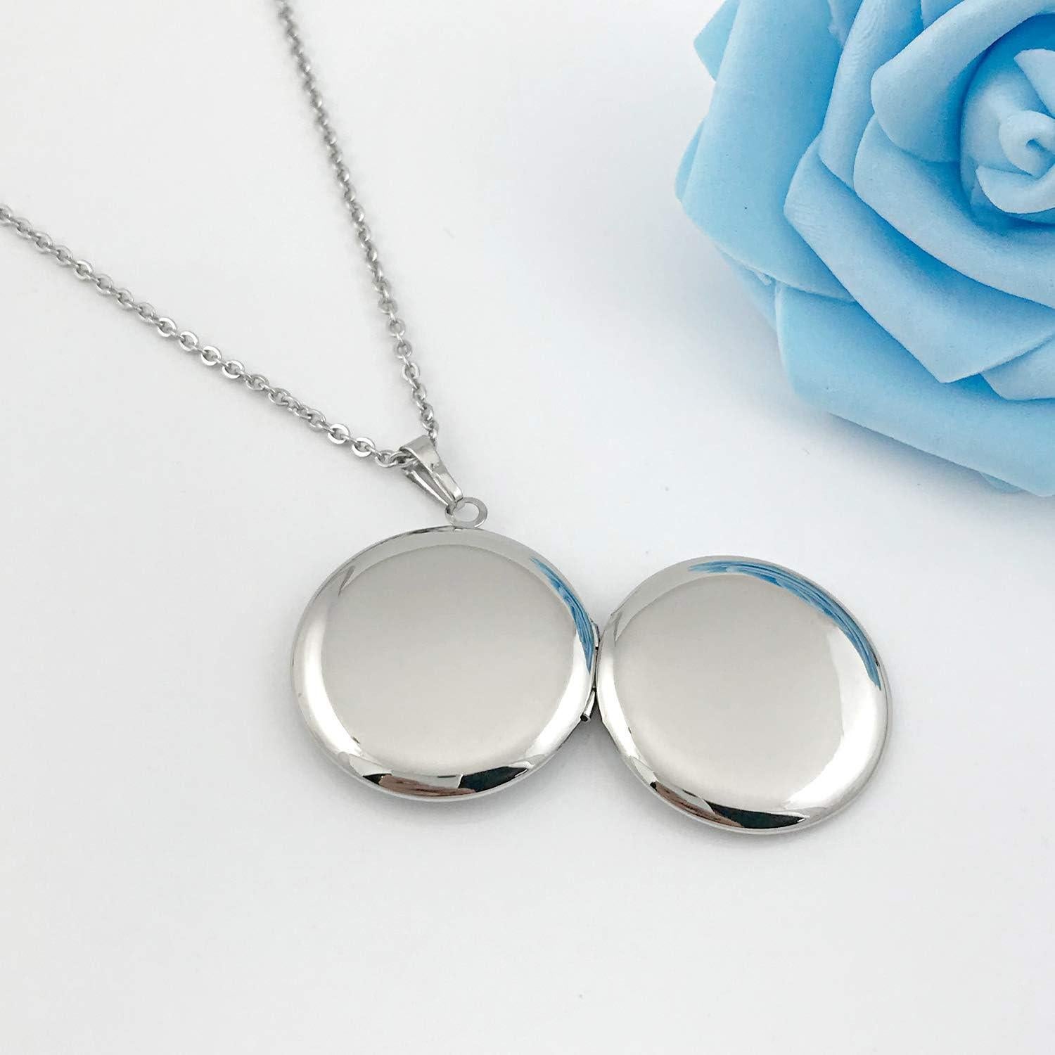 Collar medallón redondo YOUFENG acero inoxidable 49cm