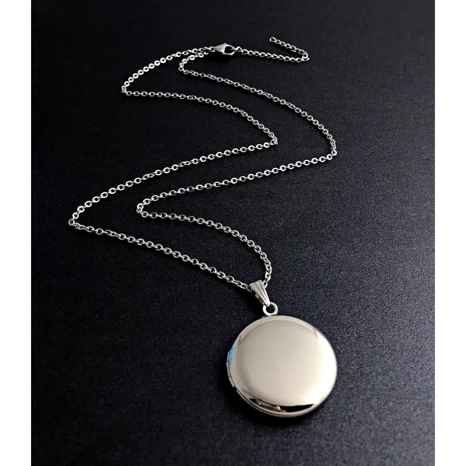 Collar medallón redondo YOUFENG acero inoxidable 49cm