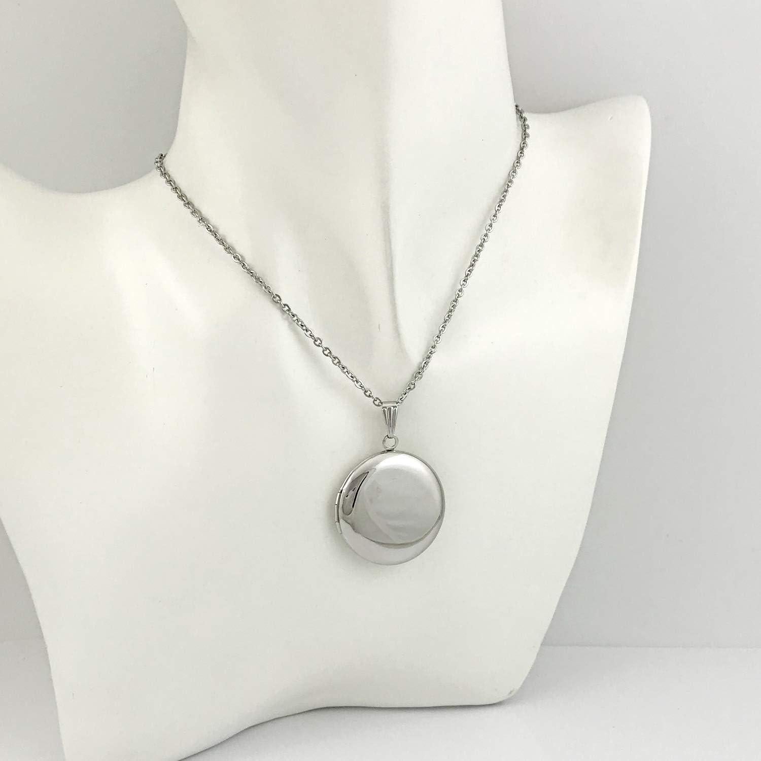 Collar medallón redondo YOUFENG acero inoxidable 49cm