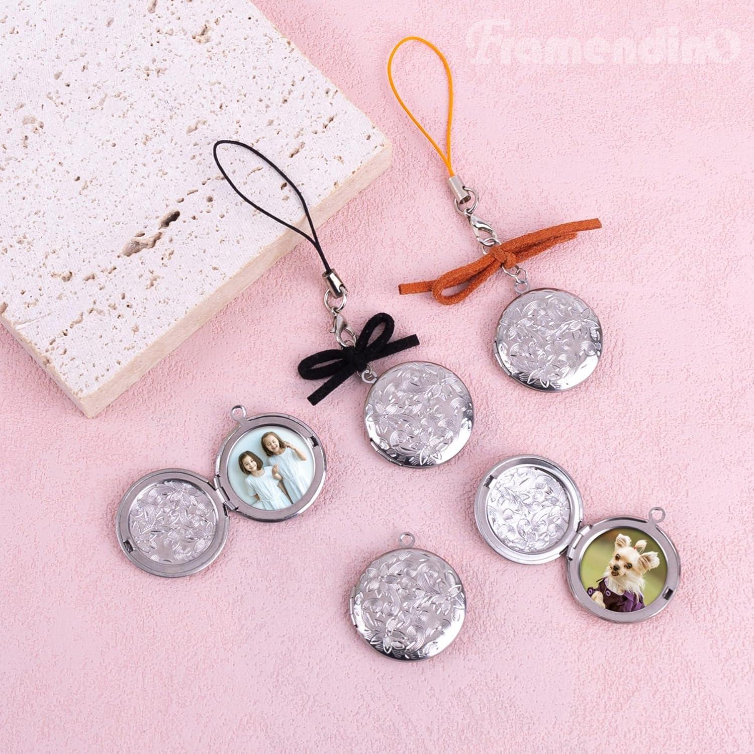 Paquete de 20 Charms de Locket Framendino de Acero Inoxidable