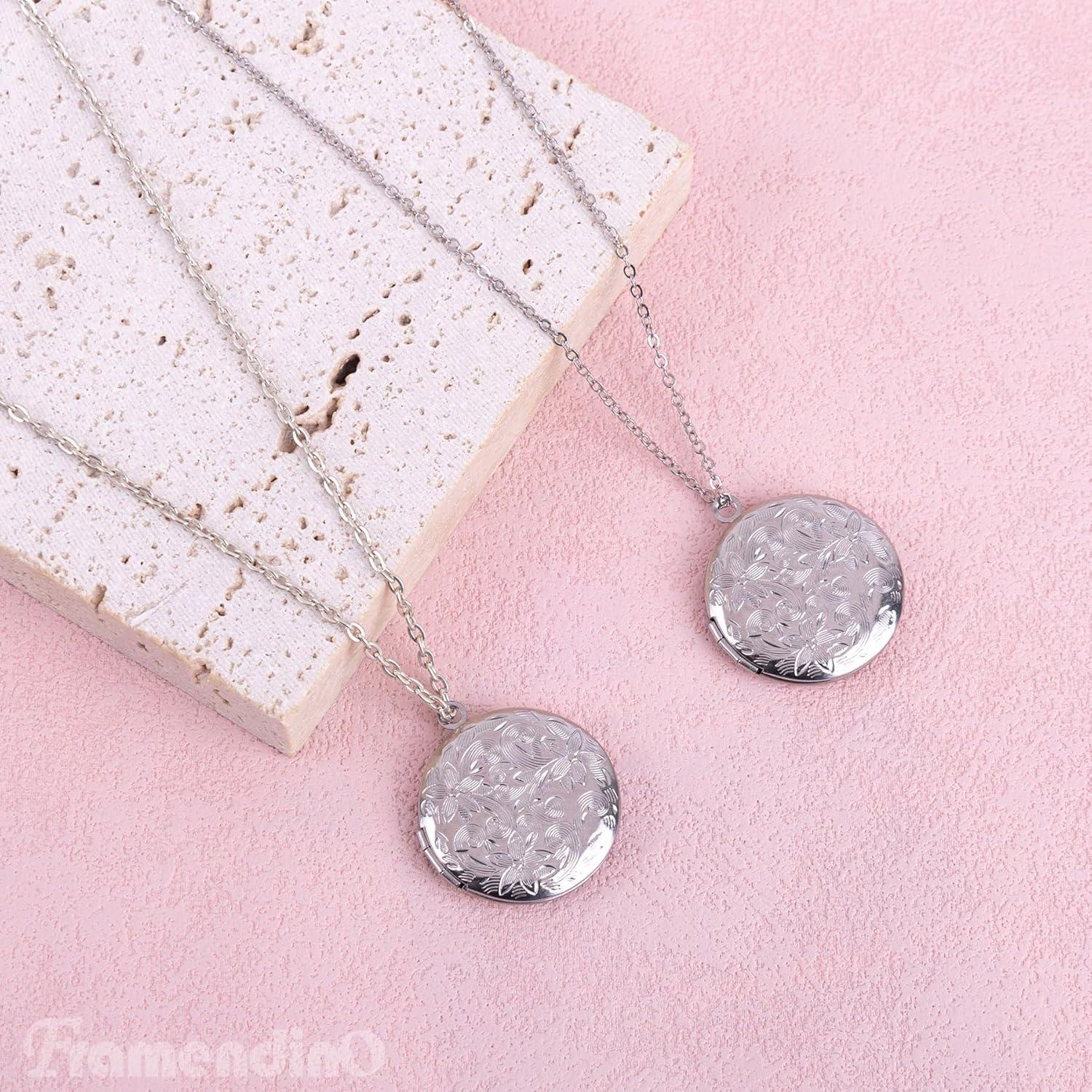 Paquete de 20 Charms de Locket Framendino de Acero Inoxidable