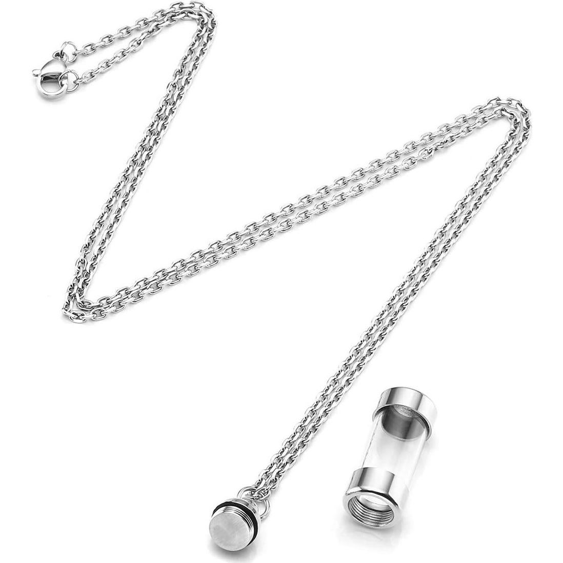 Collar de Urna de Cenizas Personalizado Zysta Plata 9x31mm