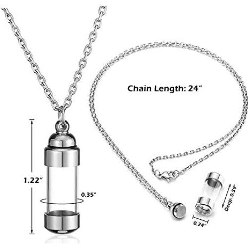 Collar de Urna de Cenizas Personalizado Zysta Plata 9x31mm